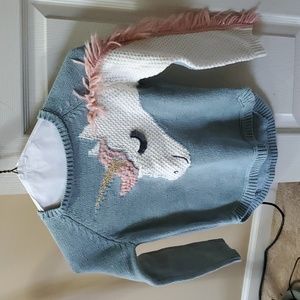 Girls unicorn sweater